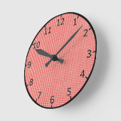 Red Check Patroon Ronde Klok (Hoek)