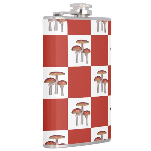 Red check with mushroom heupfles (Rechts)