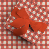 Red Checkered Gingham Cadeaupapier