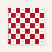Red Checkered Love Notitieboek (Voorkant)