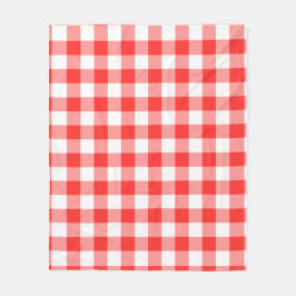 Red Checkered Square Seamless Pattern  Fleece Deken