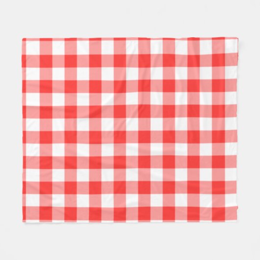 Red Checkered Square Seamless Pattern Fleece Deken (Voorkant (Horizontaal))