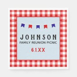 Red Checkered Tablecloth Summer Picnic Servet