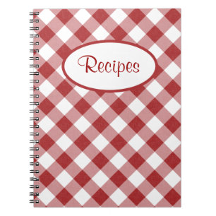 Red Checkup Recipe-laptop Notitieboek