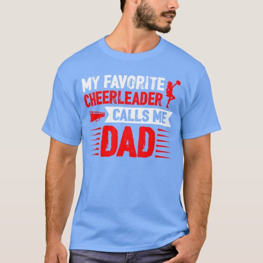 Red Cheer Dad Family Father Cheerleader Squad boy  T-shirt (Voorkant)