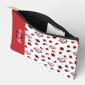 Red Cheer Hearts, Pom Poms, Megafone Pattern Etui (Open)