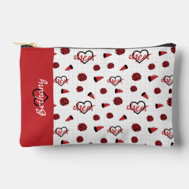 Red Cheer Hearts, Pom Poms, Megafone Pattern Etui