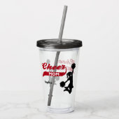 Red Cheer mama Acryl Drinkbeker (Achterkant)