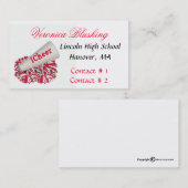 Red Cheerleader Business/Roepkaart Contactkaartje (Voorkant / Achterkant)