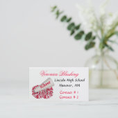 Red Cheerleader Business/Roepkaart Contactkaartje (Staand voorkant)