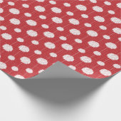Red Cheerleader Pom Pom Pattern Cadeaupapier (Hoek)