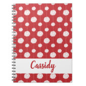 Red Cheerleader Pom Pom Pattern Notitieboek (Voorkant)