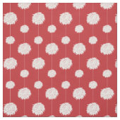 Red Cheerleader Pom Pom Pattern Stof (Swatch)