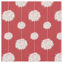 Red Cheerleader Pom Pom Pattern Stof