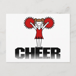 Red Cheerleader T-shirts en cadeautjes Briefkaart