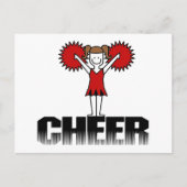 Red Cheerleader T-shirts en cadeautjes Briefkaart (Voorkant)