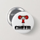 Red Cheerleader T-shirts en cadeautjes Ronde Button 5,7 Cm (Voorkant /achterkant)