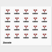 Red Cheerleader T-shirts en cadeautjes Ronde Sticker (Vel)