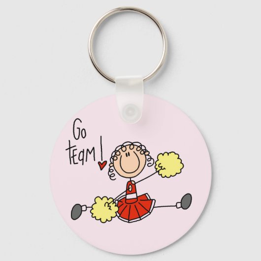 Red Cheerleader T-shirts en cadeautjes Sleutelhanger (Voorkant)