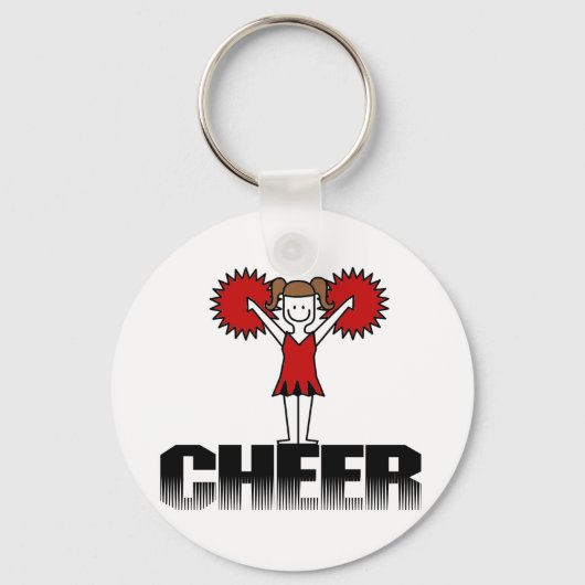 Red Cheerleader T-shirts en cadeautjes Sleutelhanger (Voorkant)