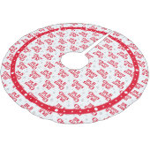 Red Cheers Y'all Patterned Kerstboom Rok (Gekanteld)