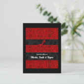 Red Cheetah Print gepersonaliseerd Briefkaart (Staand voorkant)