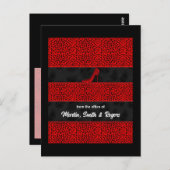 Red Cheetah Print gepersonaliseerd Briefkaart (Voorkant / Achterkant)