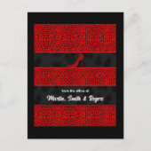 Red Cheetah Print gepersonaliseerd Briefkaart (Voorkant)