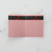 Red Cheetah Print met hoge hiel en naam Kaart (Binnen)