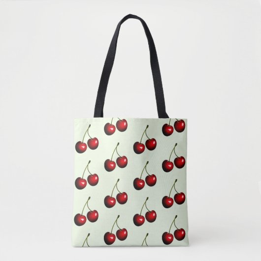 Red Cherries Canvas tas - Uw kleuren (Voorkant)