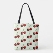 Red Cherries Canvas tas - Uw kleuren (Achterkant)