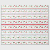 Red Cherries Fruit Waterverf Cadeaupapier (Vlak)