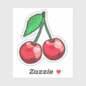 Red Cherries Fun Sticker (Vel)