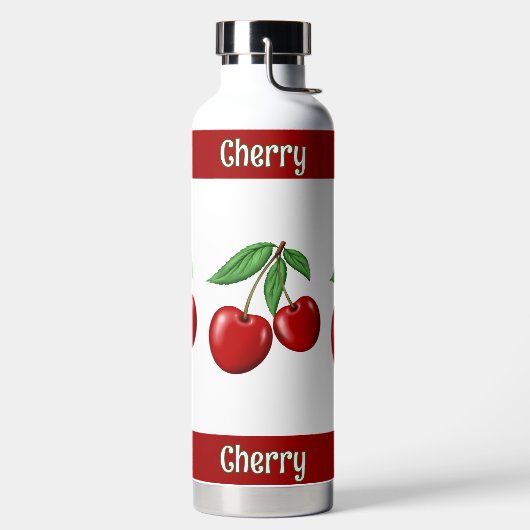 Red Cherries gepersonaliseerd Waterfles (Links)