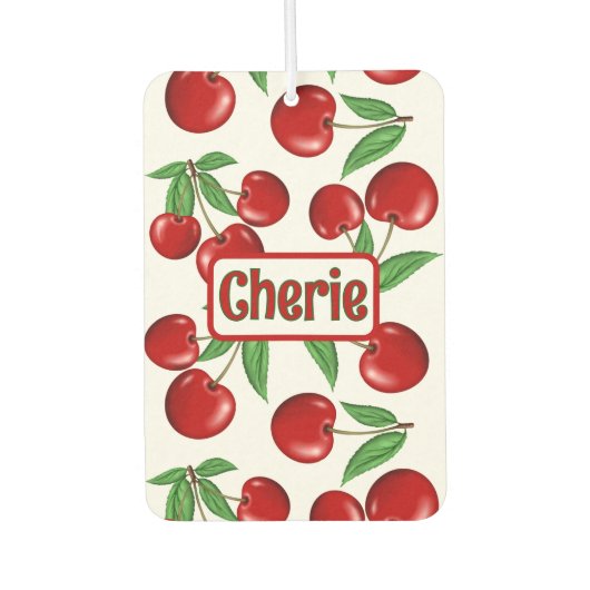 Red Cherries Graphic Pattern - Gepersonaliseerd Luchtverfrisser (Voorkant)