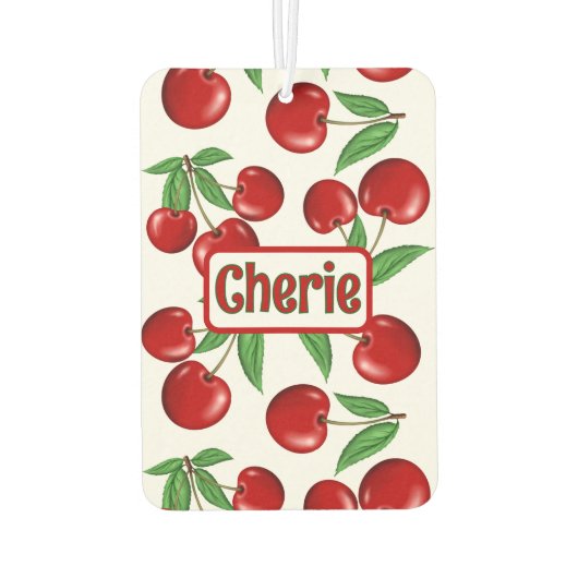 Red Cherries Graphic Pattern - Gepersonaliseerd Luchtverfrisser (Achterkant)