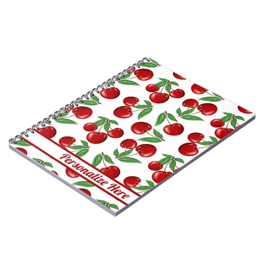 Red Cherries Graphic Personalized Notitieboek (Linkerzijde)