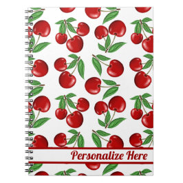 Red Cherries Graphic Personalized Notitieboek