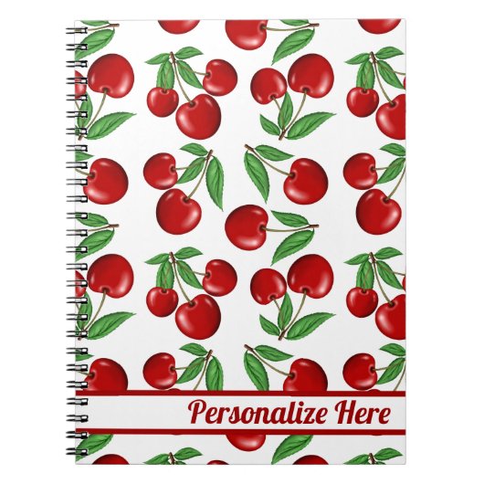 Red Cherries Graphic Personalized Notitieboek (Voorkant)