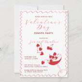 Red Cherries in Martini – Valentine’s Day Party Kaart (Voorkant)