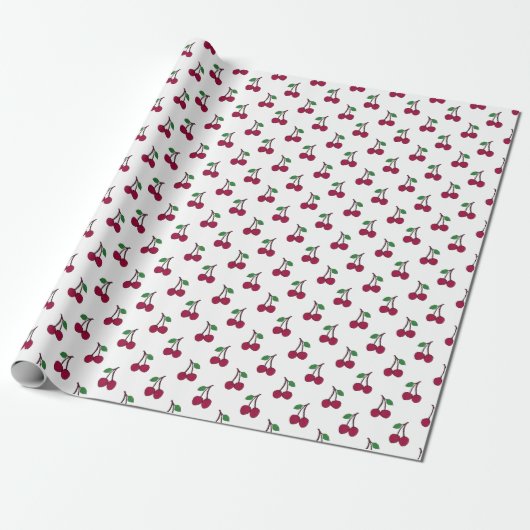 Red Cherries Morden Pattern Cadeaupapier (Uitgerold)