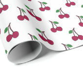 Red Cherries Morden Pattern Cadeaupapier (Rol Hoek)