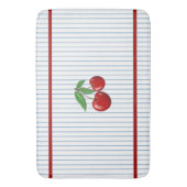 Red Cherries op Blue Stripes Graphic Pattern Badmat (Voorkant Verticaal)