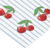 Red Cherries op Blue Stripes Graphic Pattern Tafelkleed (Gekanteld)