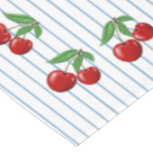Red Cherries op Blue Stripes Graphic Pattern Tafelkleed (Gekanteld)