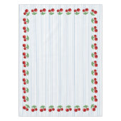 Red Cherries op Blue Stripes Graphic Pattern Tafelkleed (Voorkant)