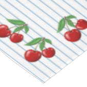 Red Cherries op Blue Stripes Graphic Pattern Tafelkleed (Gekanteld)