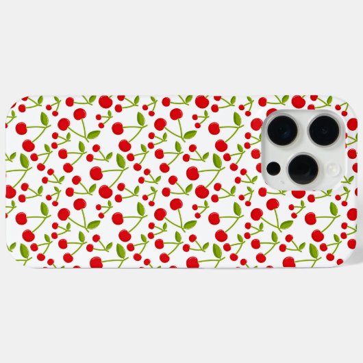 Red Cherries Pattern Cherry Case-Mate iPhone Case (Achterkant (horizontaal))