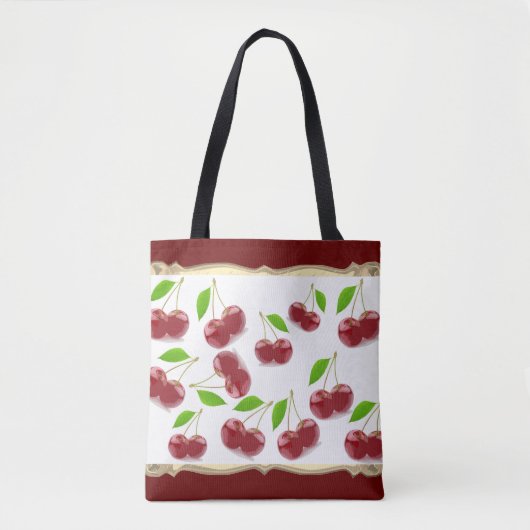 Red Cherries Pattern Tote Bag (Voorkant)