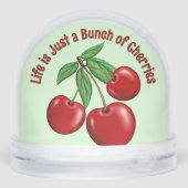 Red Cherries Personalized Sneeuwbol (Achterkant)